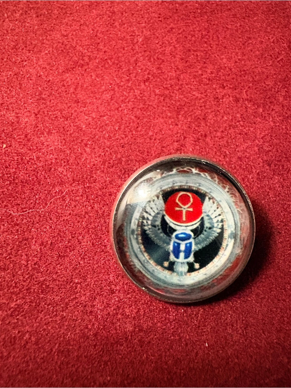 Scarabs Emblem Smart Wearable Ring in Red and Blue - Picture 2 of 4